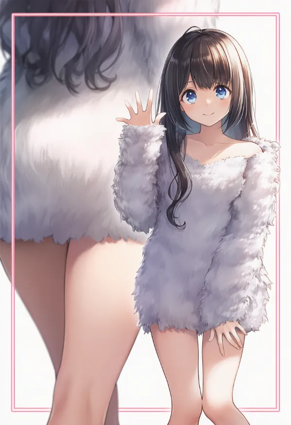 もこもこドレスの服装プロンプト|AIイラスト