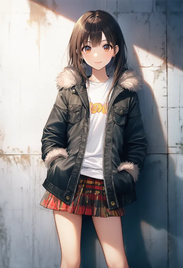 ファートリムのAIイラストとプロンプト紹介｜y2kファッションの組み合わせ