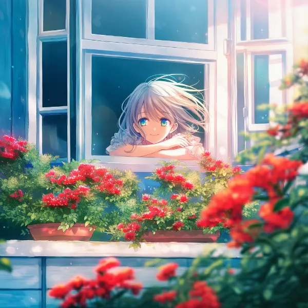 ゼラニウムのプロンプト紹介｜多年草の花・AIイラスト