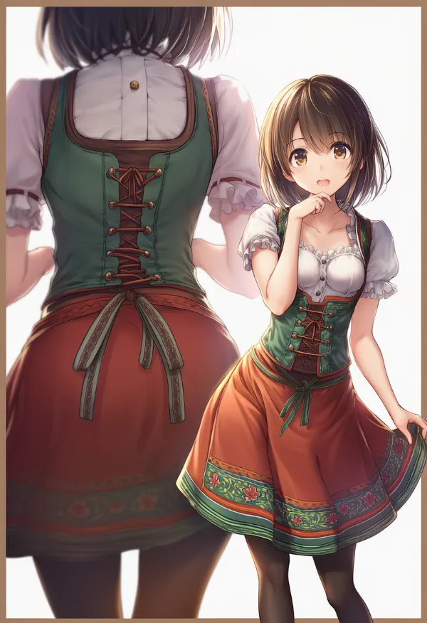 ドイツ民族衣装のプロンプト｜AIイラスト作例