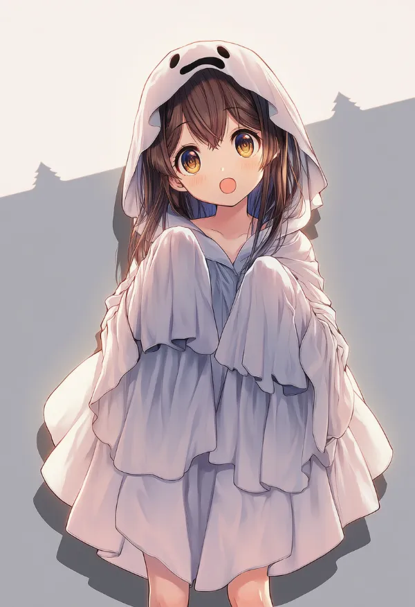 ゴーストの動物コスプレのプロンプト｜AIイラスト