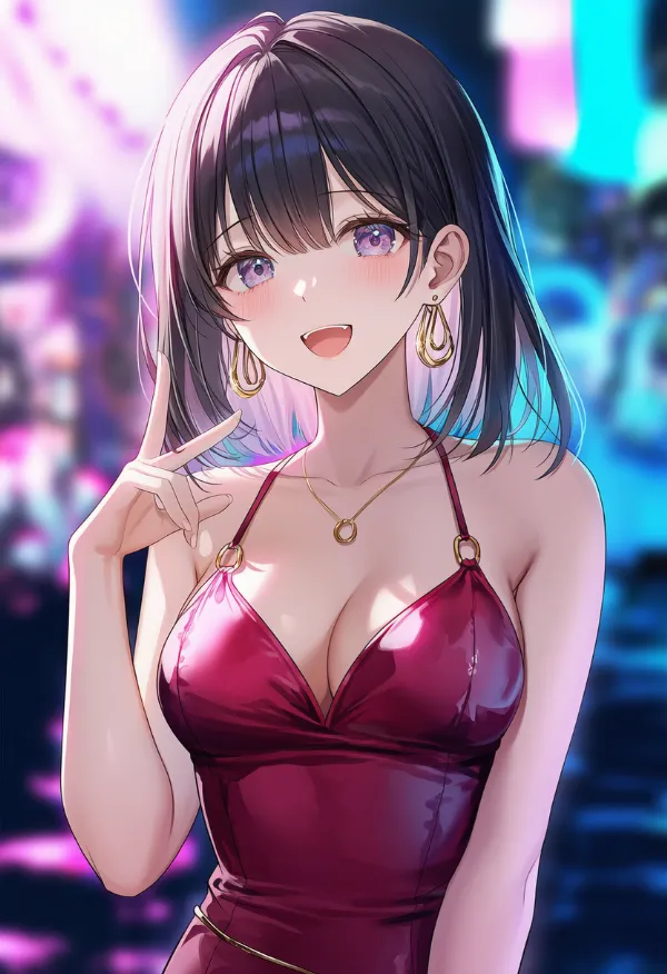 ゴールドイヤリングのプロンプトとAIイラスト