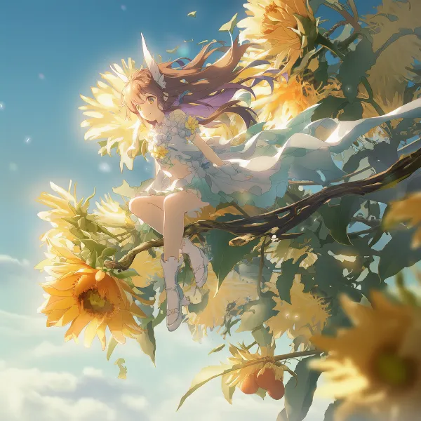 ウリの花のプロンプト紹介｜花のAIイラスト