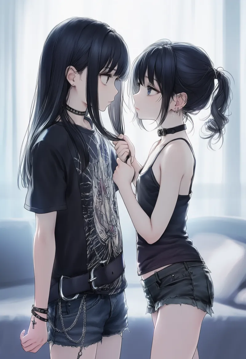 他人の髪を正面から掴むAIイラスト|プロンプト紹介