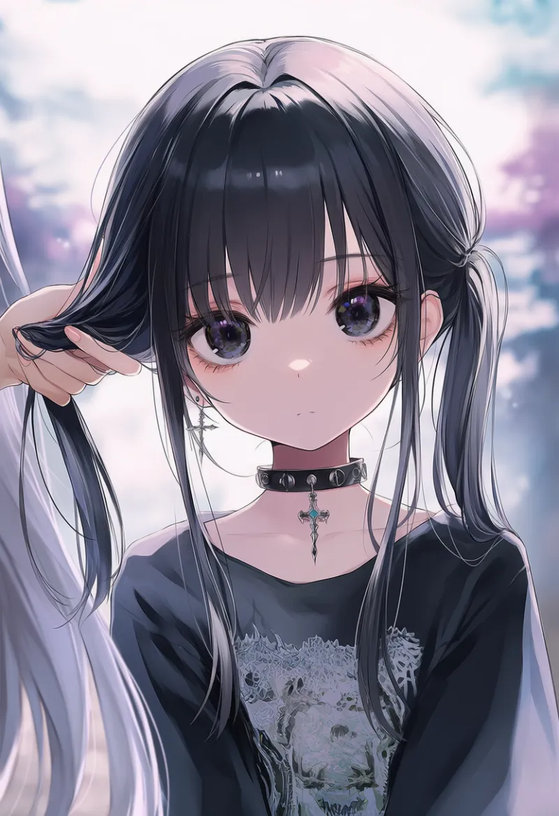 他人の髪を掴むAIイラスト|プロンプト紹介