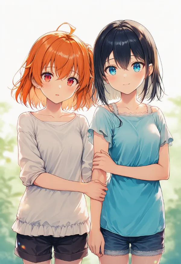 相手の腕を掴むAIイラスト|プロンプト紹介