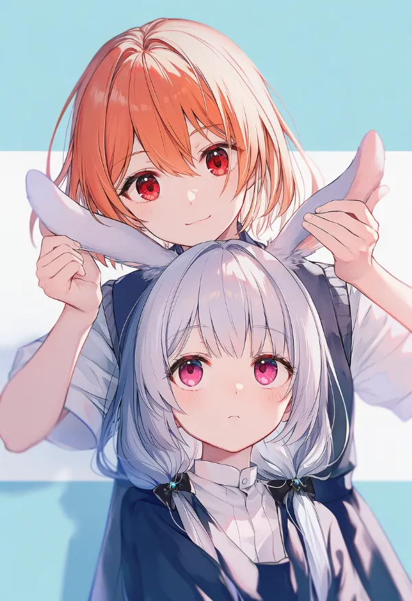 耳を掴むAIイラスト|プロンプト紹介