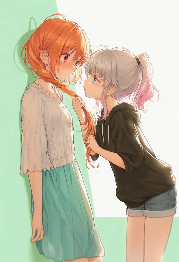 髪を掴むAIイラスト|プロンプト紹介