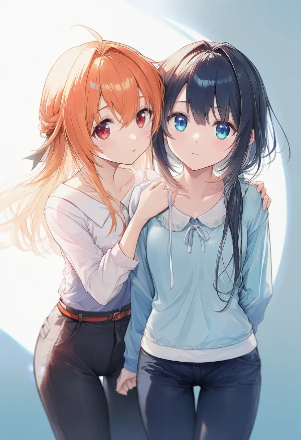 肩を掴むAIイラスト|プロンプト紹介