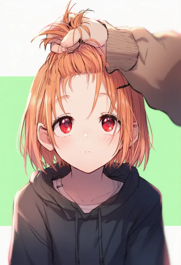 前髪を掴むAIイラスト|プロンプト紹介