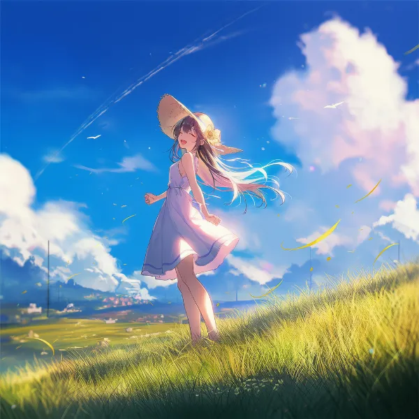 草原のプロンプト紹介｜植物のAIイラスト