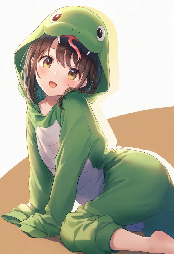 ヘビの動物コスプレのプロンプト｜AIイラスト