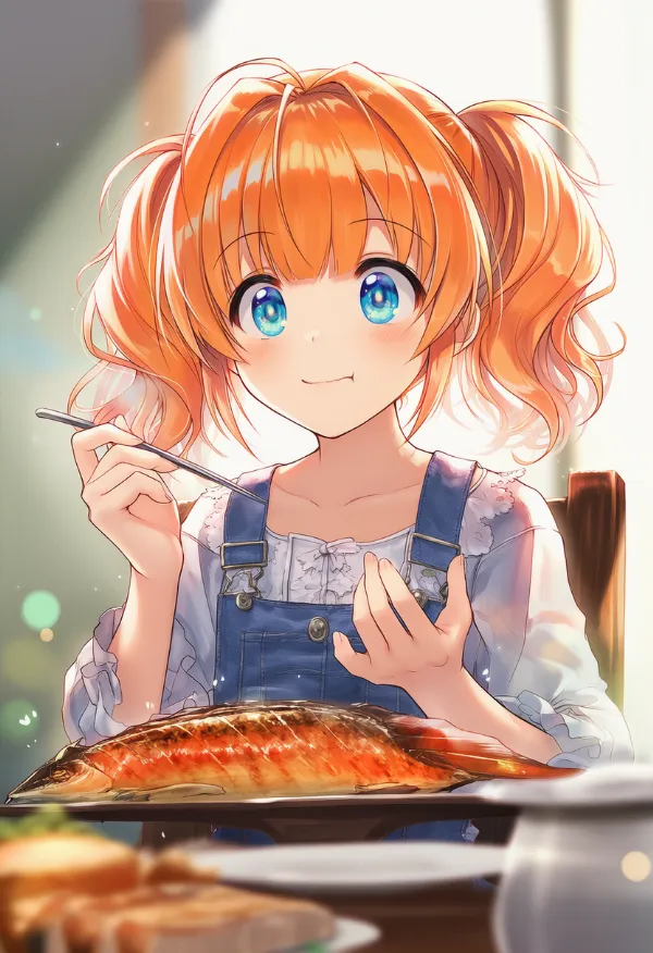 焼き魚のAIイラスト｜プロンプト紹介