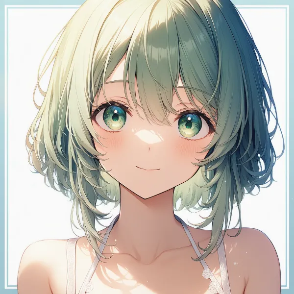 耳を隠す髪型|横型プロンプト