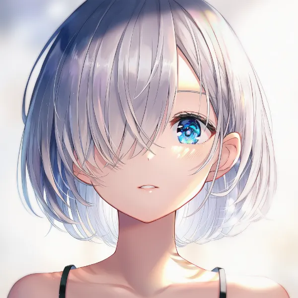 片目隠れ|前髪プロンプト