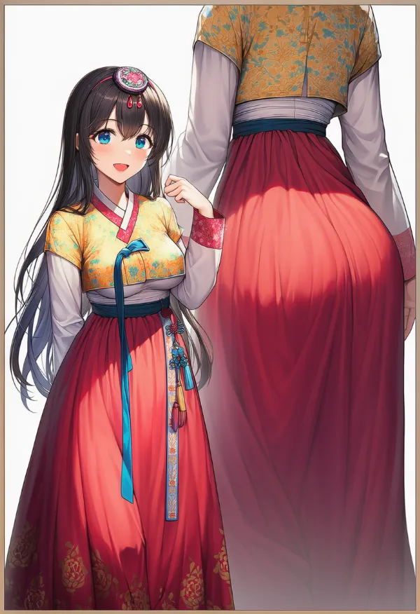 ハンボク（民族衣装）のプロンプト｜AIイラスト作例