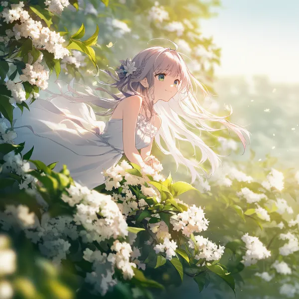 サンザシのプロンプト紹介｜花のAIイラスト