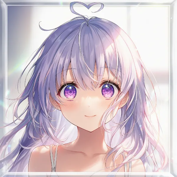 ハートのアホ毛|髪型プロンプト