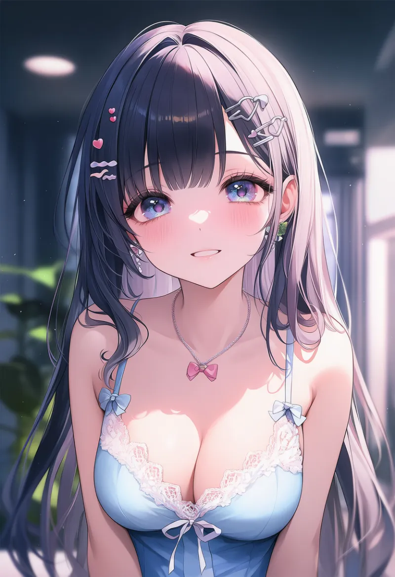 ハート髪留めのAIイラスト|病みかわいいファッションアイテムのプロンプト紹介