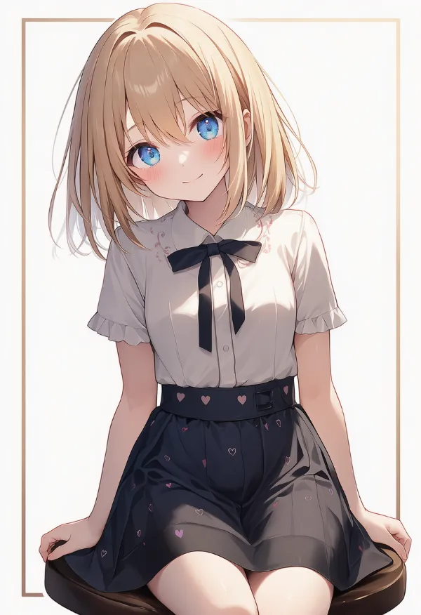 ハート柄の服プロンプト｜AIイラスト