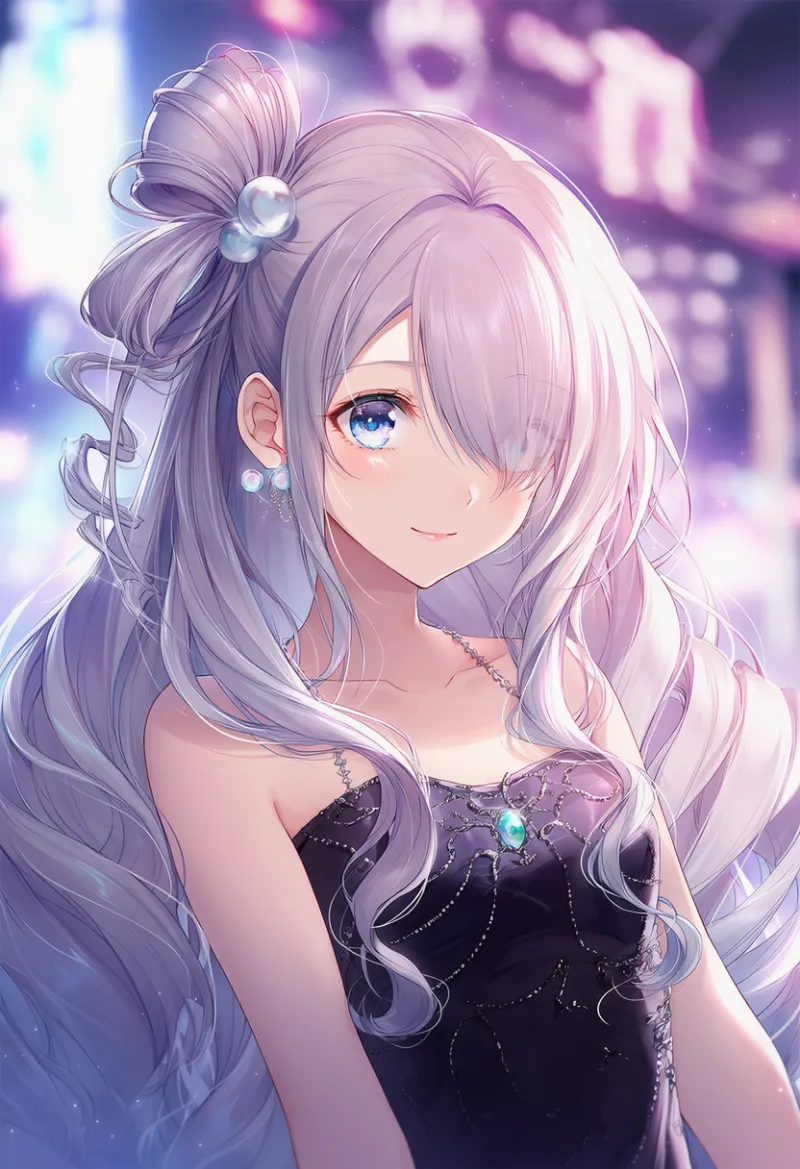 アシンメトリック巻き｜キャバ嬢の髪型プロンプト