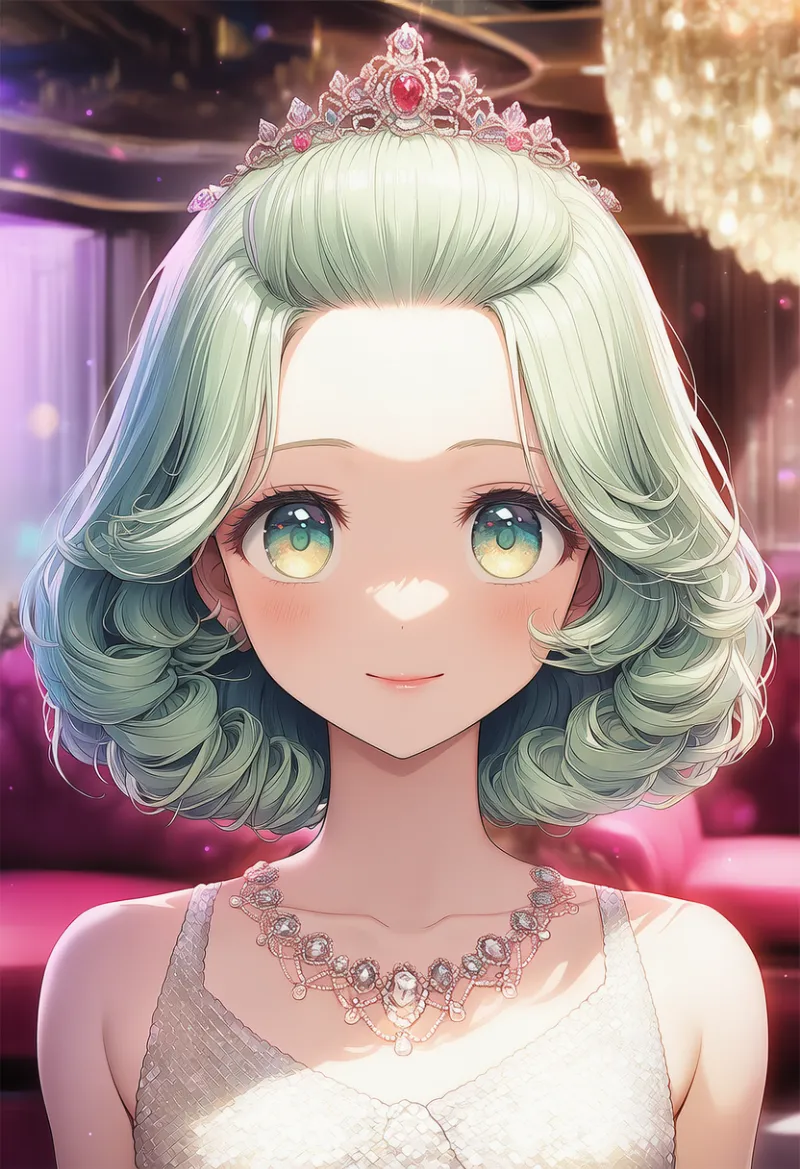 外ハネボブパーマ｜キャバ嬢の髪型プロンプト