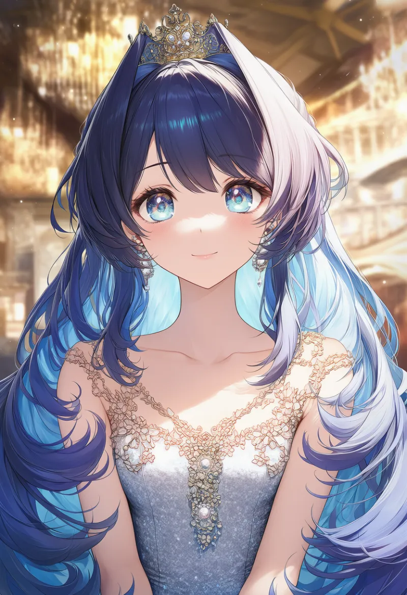 グラデーションロングストレート｜キャバ嬢の髪型プロンプト