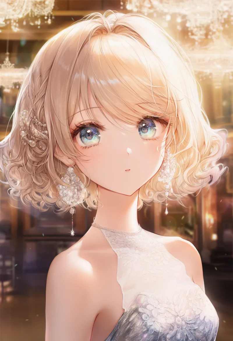 テクスチャードボブパーマ｜キャバ嬢の髪型プロンプト