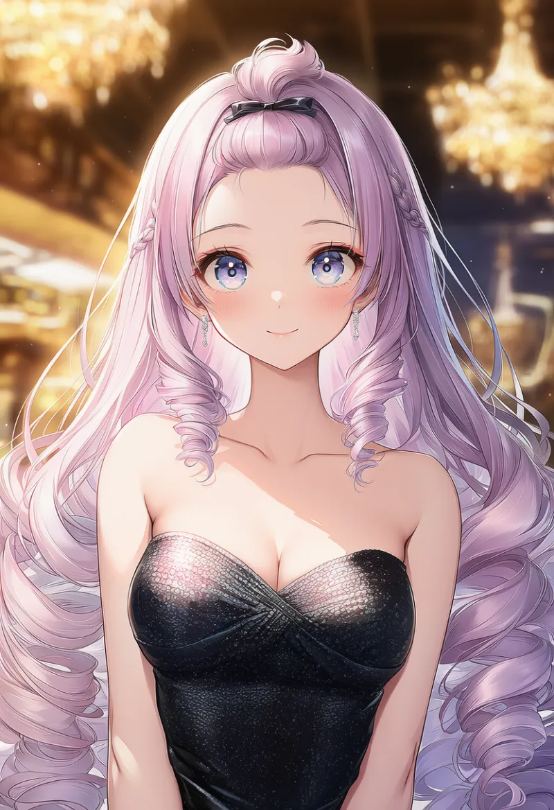 編み下ろしブレイド｜キャバ嬢の髪型プロンプト