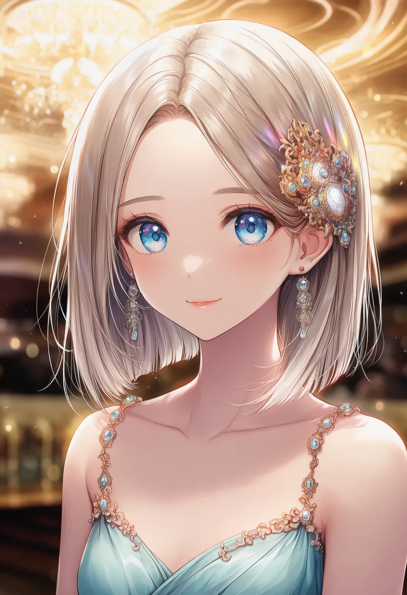 ワンレンボブストレート｜キャバ嬢の髪型プロンプト