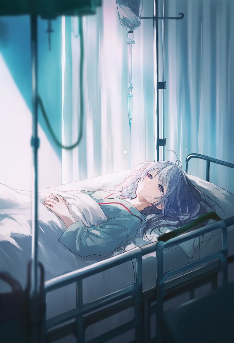 病院のベッドを再現したAIイラストとプロンプト