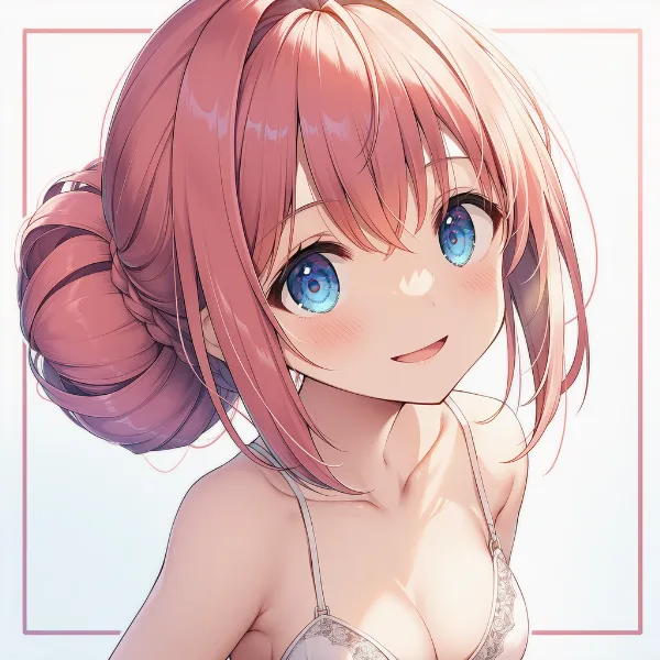 巨大なお団子|髪型プロンプト