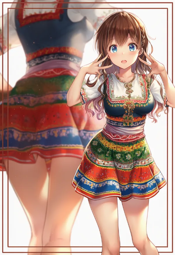 ハンガリーの民族衣装のプロンプト｜AIイラスト作例