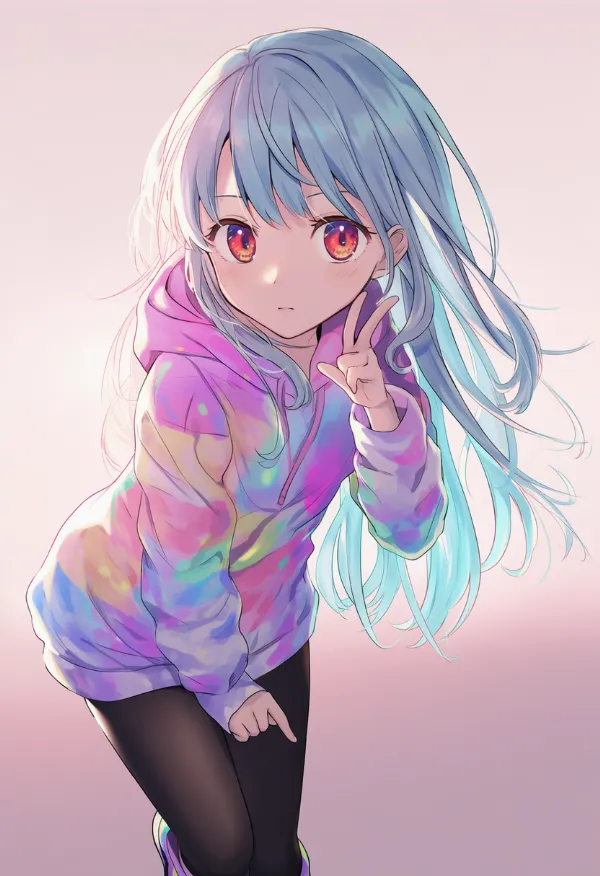 虹色に輝く服|デコラファッション用のプロンプトとAIイラスト