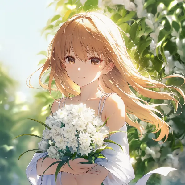 ジャスミンのプロンプト紹介｜つる性植物の花・AIイラスト