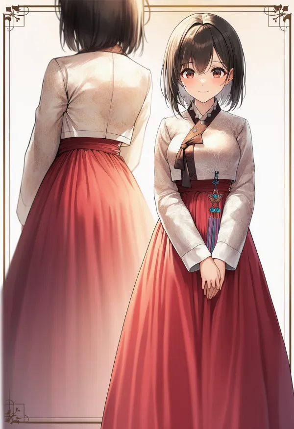 チョゴリ（民族衣装）のプロンプト｜AIイラスト作例