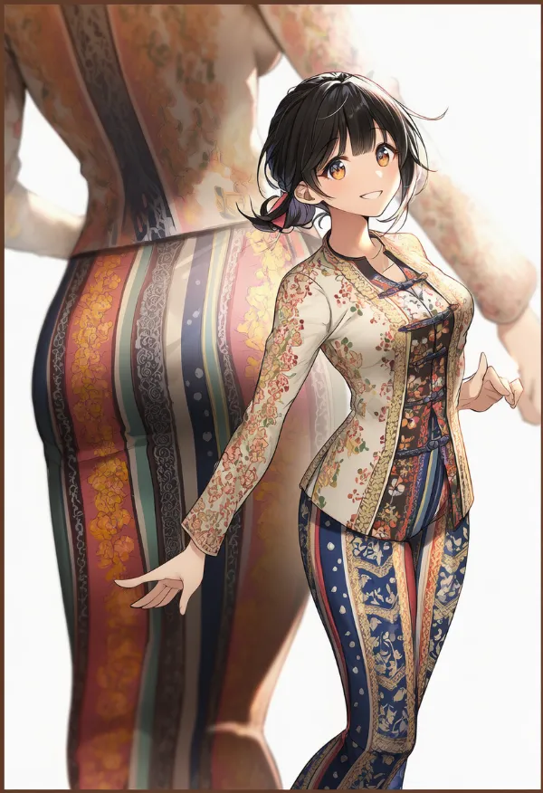 ケバヤ（民族衣装）のプロンプト｜AIイラスト作例