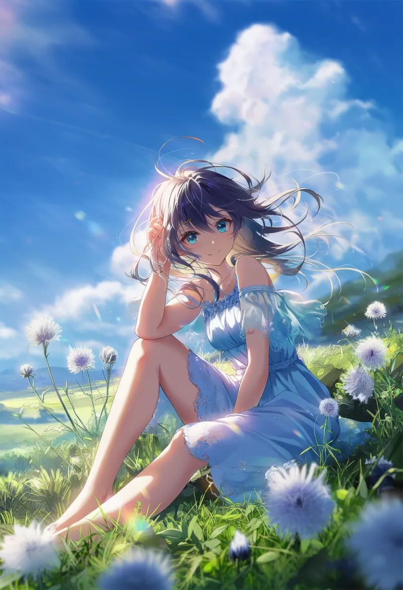 片膝を上げる｜プロンプト紹介