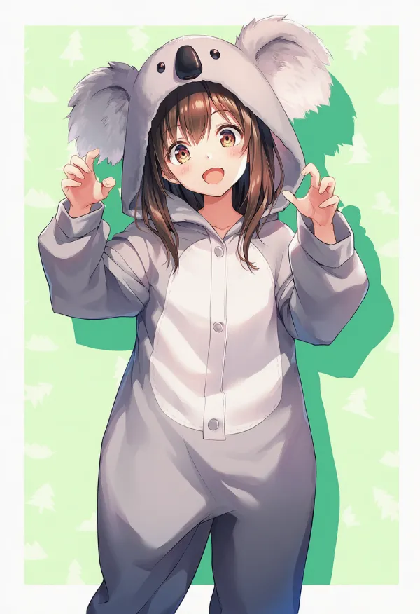 コアラの動物コスプレのプロンプト｜AIイラスト