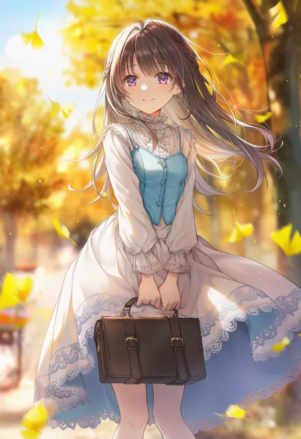 お嬢様ファッション|レースの縁取りのプロンプトとAIイラスト