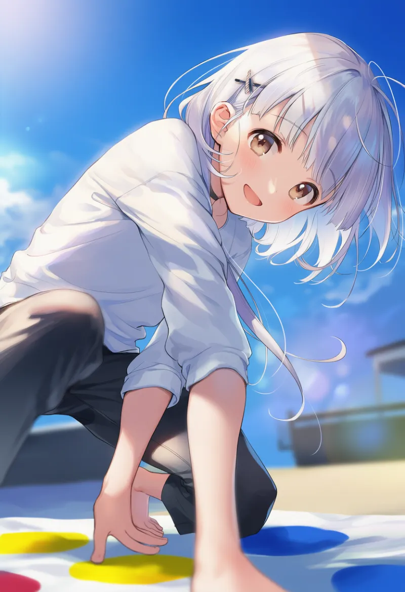 横に傾く姿勢|ツイスター系ポーズのプロンプト