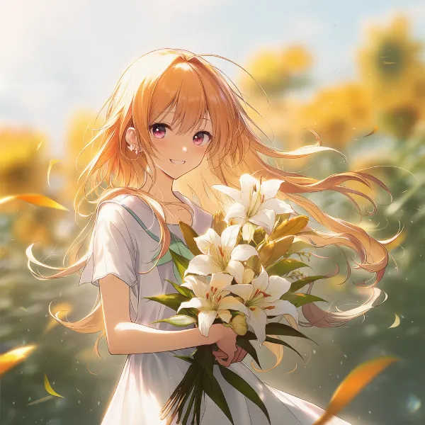 ユリのプロンプト紹介｜球根花・AIイラスト