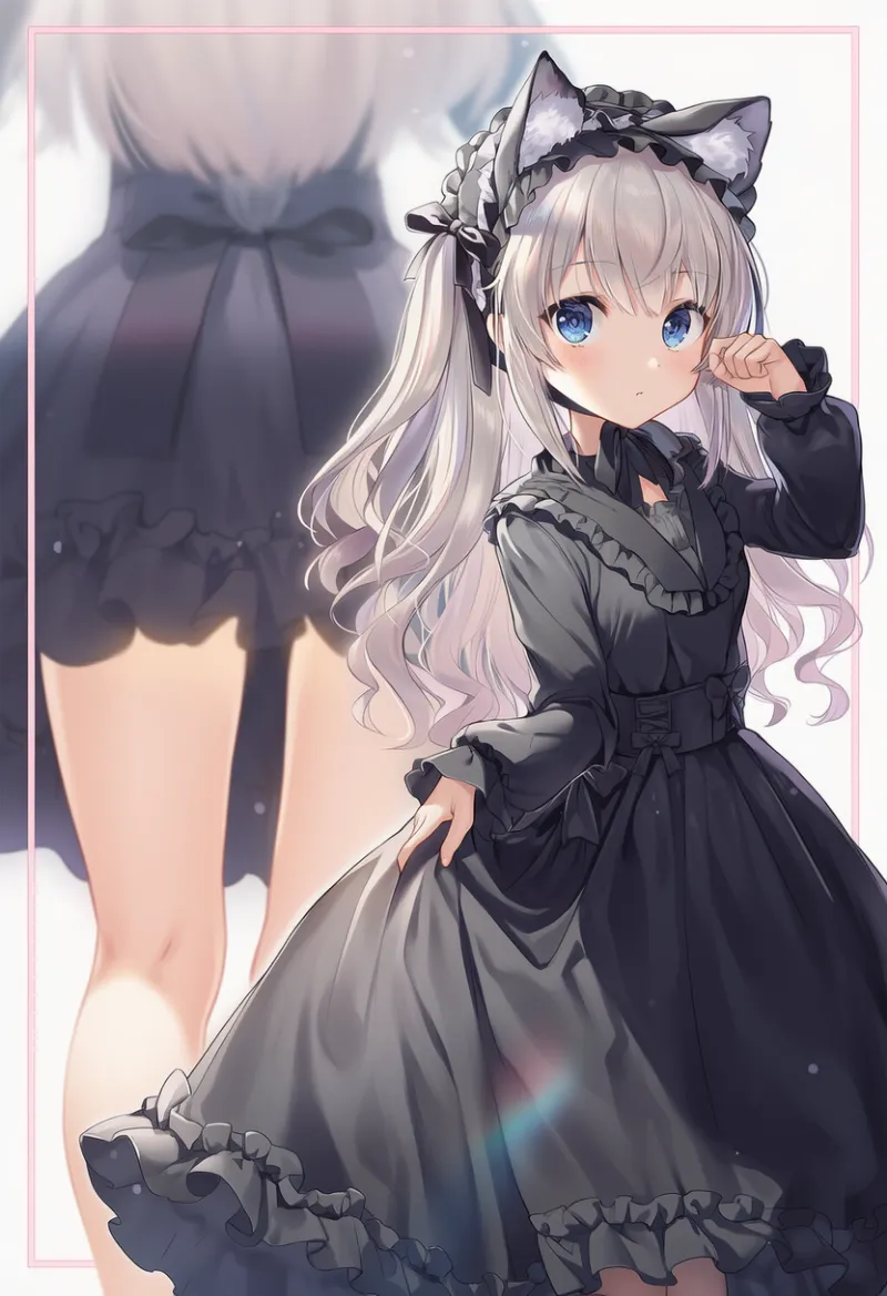 ロリータ系の基本プロンプトとAIイラストの作例