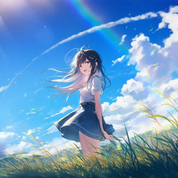 背の高い草のプロンプト紹介｜植物のAIイラスト