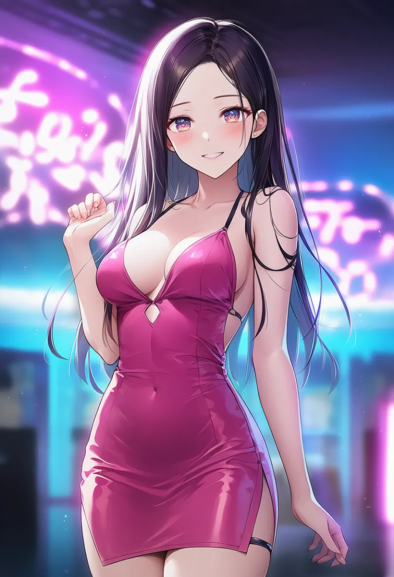 ワンレン(髪型)のプロンプトとAIイラスト