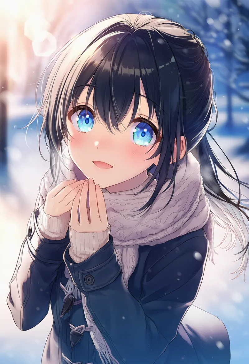 下からviewerを見上げてくる:looking up at viewer|AIイラスト用プロンプト