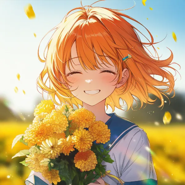 マリーゴールドのプロンプト紹介｜一年草の花・AIイラスト