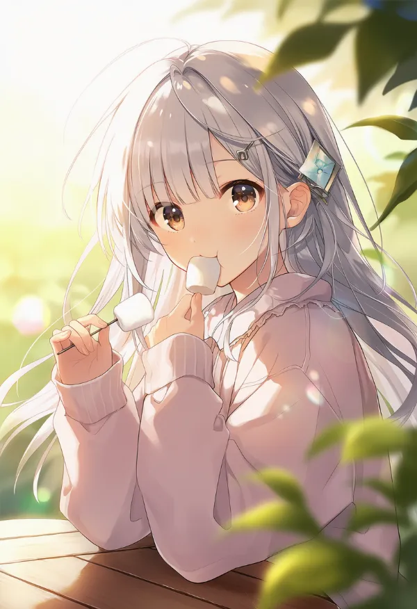 マシュマロのAIイラスト｜プロンプト紹介