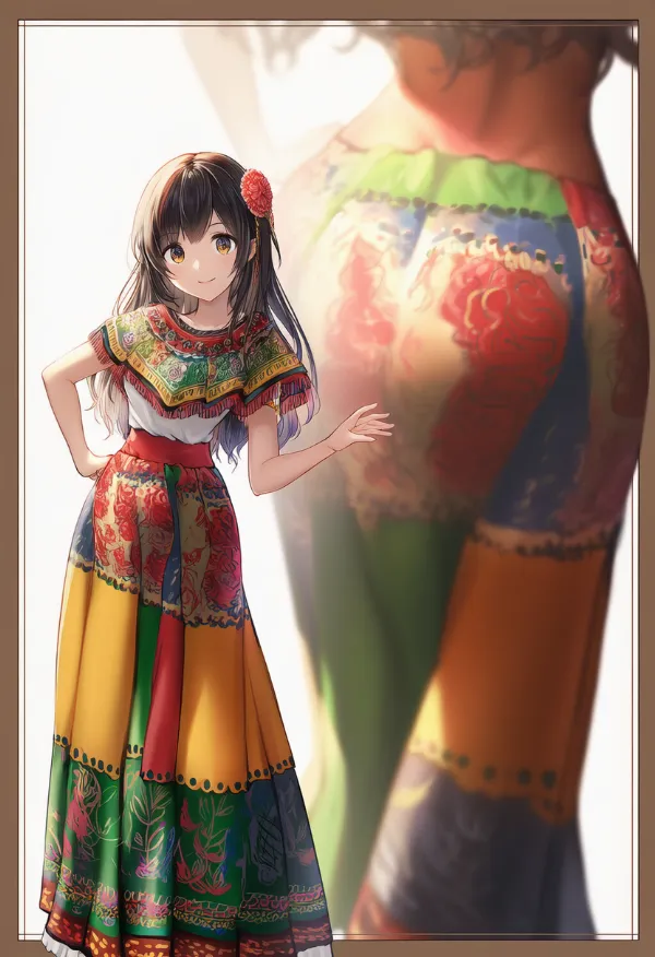 メキシコの民族衣装のプロンプト｜AIイラスト作例