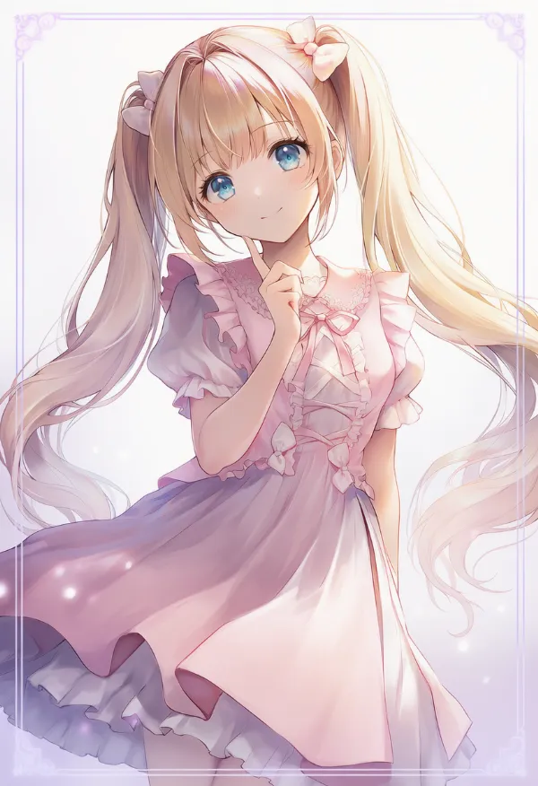 メゾピアノ風の服｜ゆめかわいいコーデのプロンプト（AIイラスト）